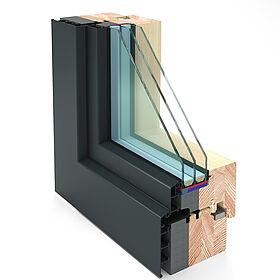 Holz-Alu Fenster Profile OLIMPICO